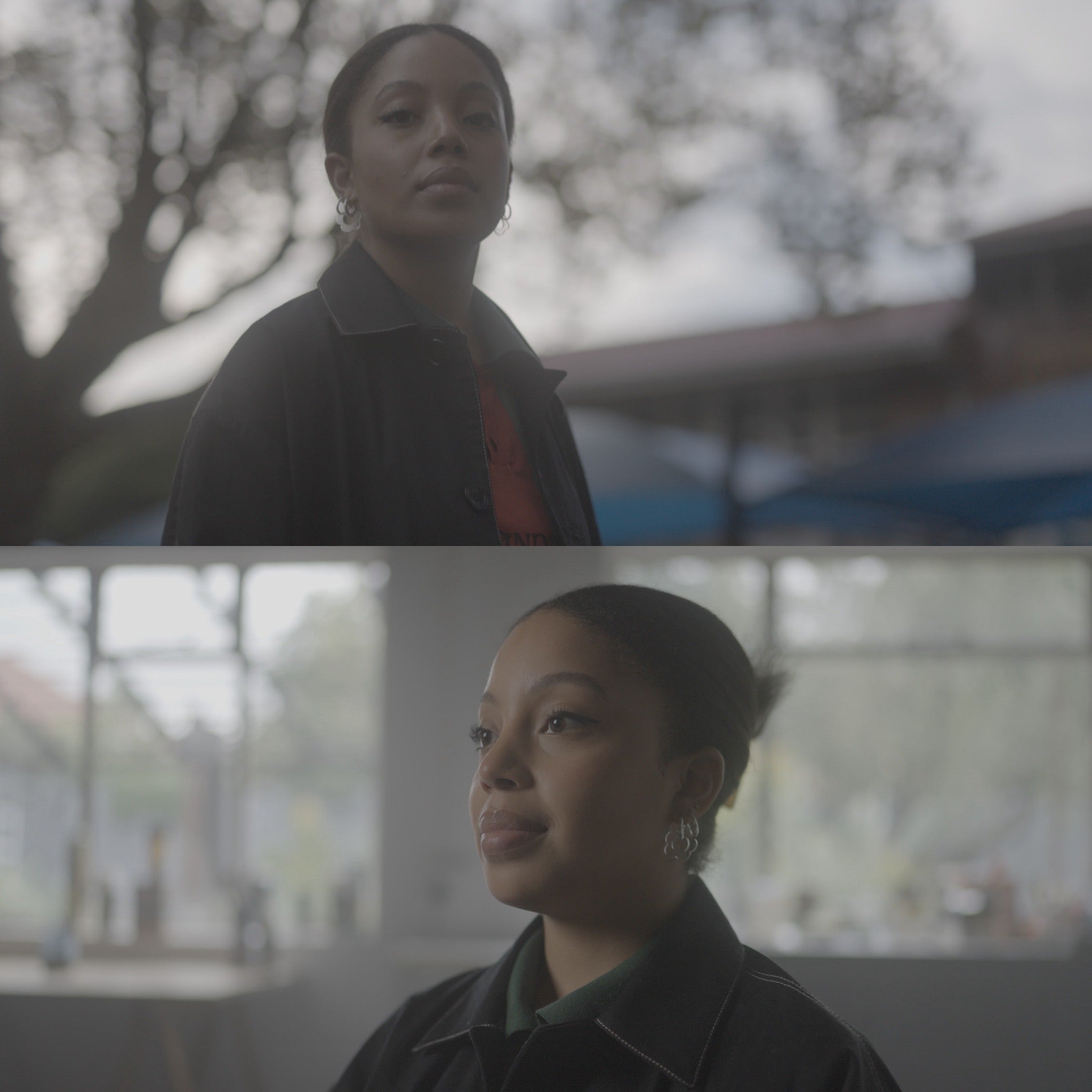 Collage of premium stock footage clips from footage bundle showing cinematic video examples