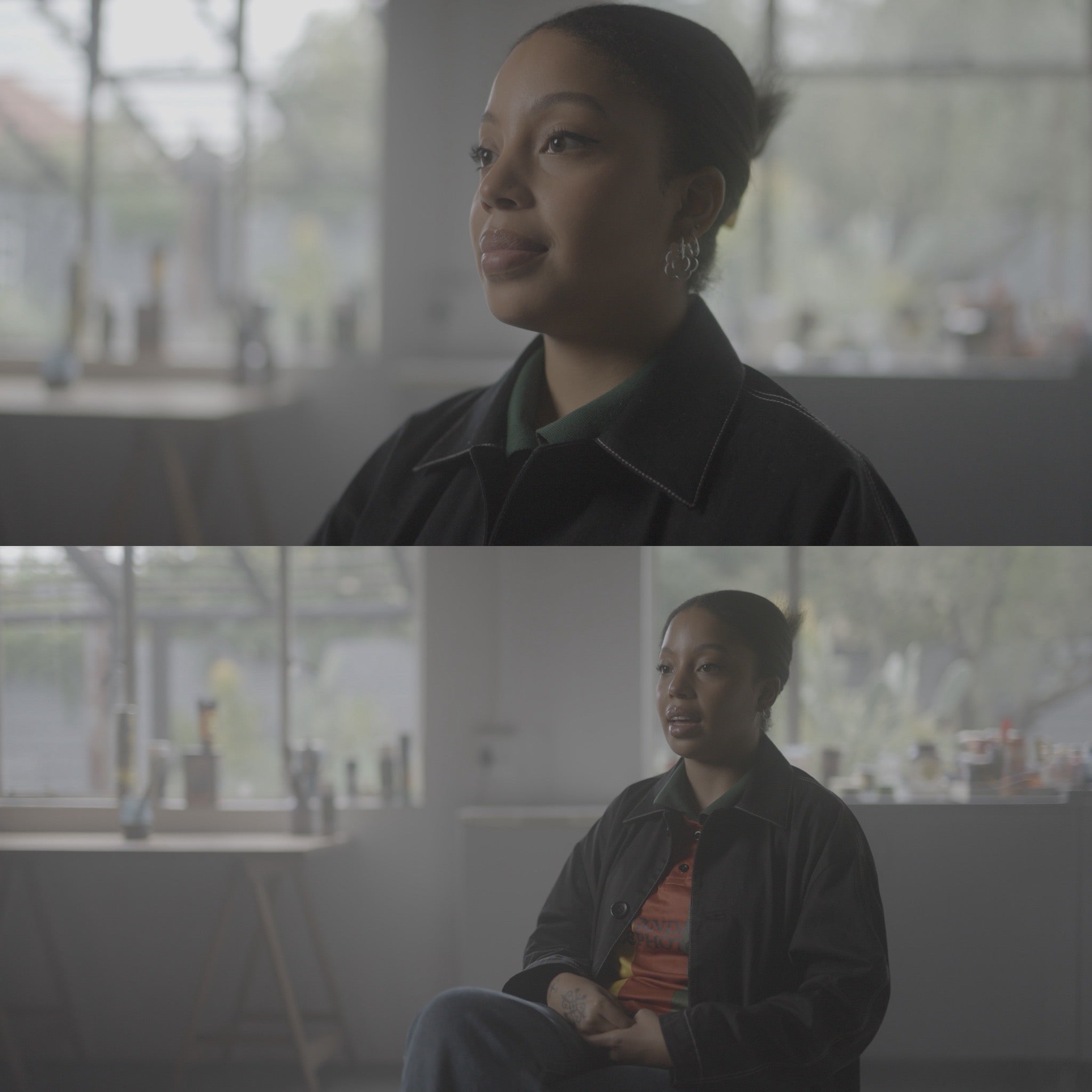 Collage of premium stock footage clips from footage bundle showing cinematic video examples